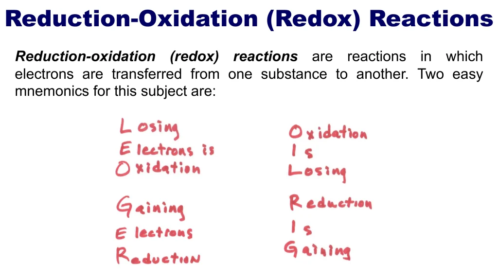 Chp. 12 Electrochemistry and Oxidation Reduction Reactions 2