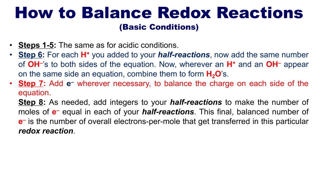 Chp. 12 Electrochemistry and Oxidation Reduction Reactions 28