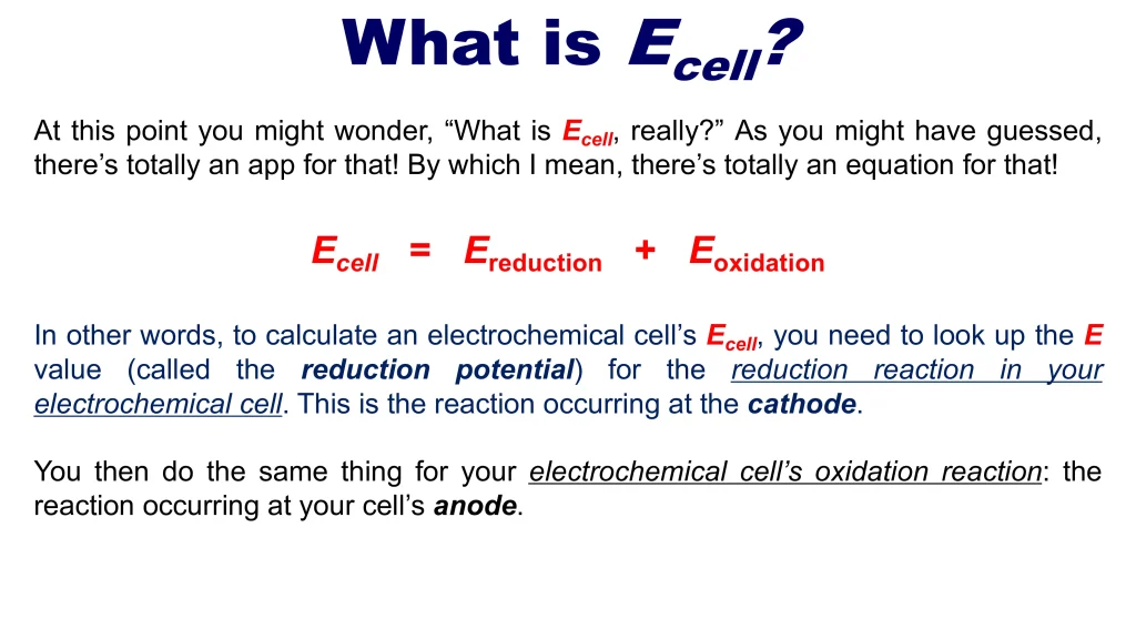 Chp. 12 Electrochemistry and Oxidation Reduction Reactions 62