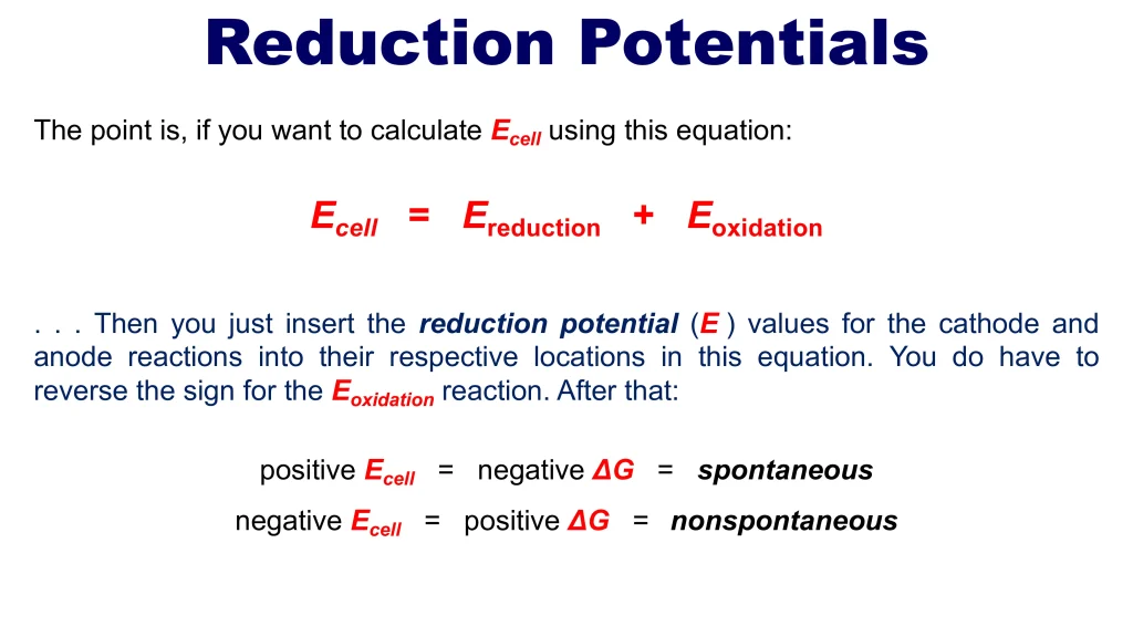 Chp. 12 Electrochemistry and Oxidation Reduction Reactions 66