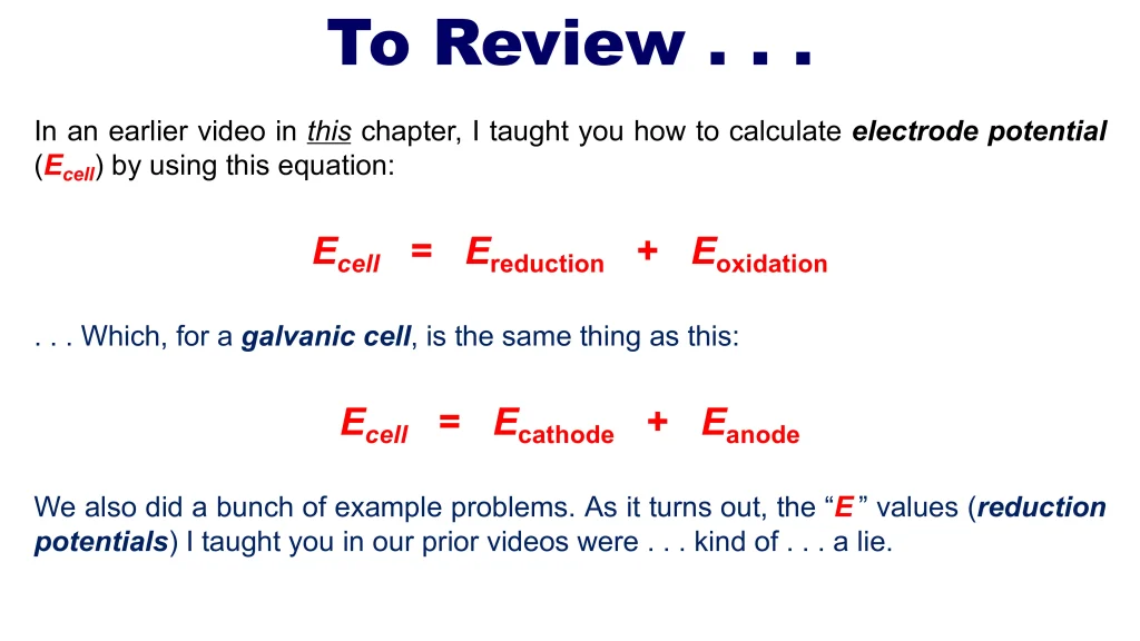 Chp. 12 Electrochemistry and Oxidation Reduction Reactions 76