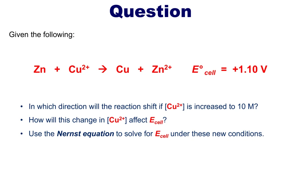 Chp. 12 Electrochemistry and Oxidation Reduction Reactions 85