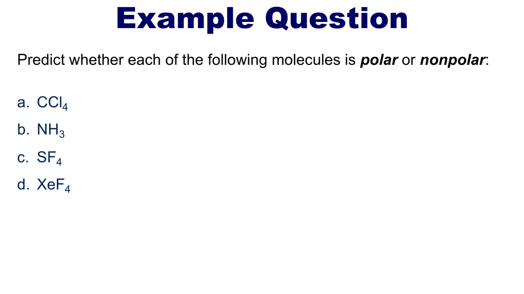 Chp. 3 Molecular Structure Geometry 82