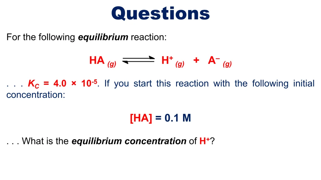 Chp. 9 Chemical Equilibria 61