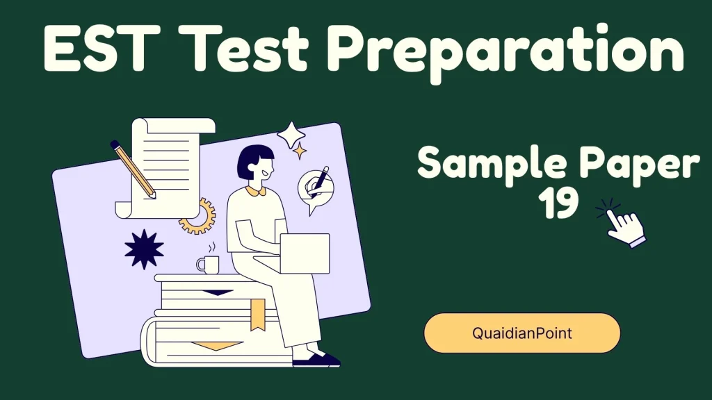 EST Test Preparation Sample Paper 19 1 est test preparation
sample paper est
