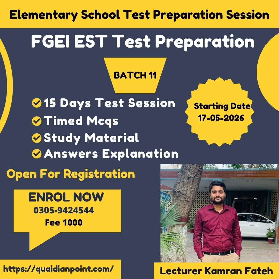 FGEI EST (BPS-14) Test Preparation Batch 11